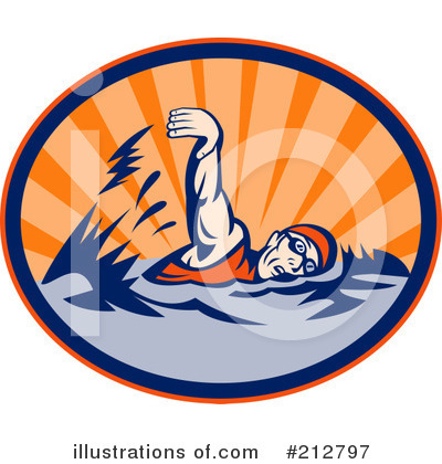 Royalty-Free (RF) Swimming Clipart Illustration by patrimonio - Stock Sample #212797