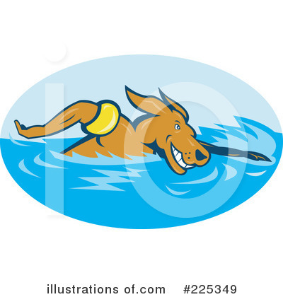 Royalty-Free (RF) Swimming Clipart Illustration by patrimonio - Stock Sample #225349