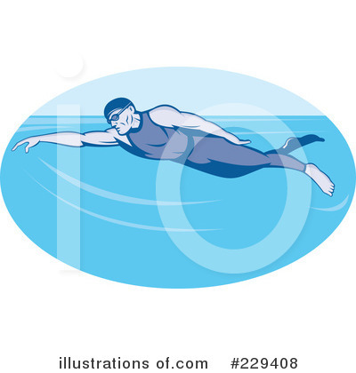 Royalty-Free (RF) Swimming Clipart Illustration by patrimonio - Stock Sample #229408