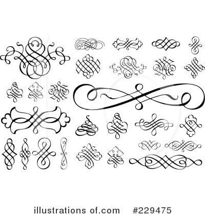 Royalty-Free (RF) Swirls Clipart Illustration by BestVector - Stock Sample #229475