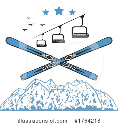 Skiing Clipart #1764218 by Vector Tradition SM