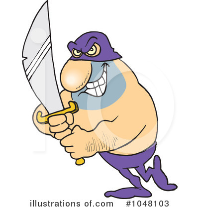 Royalty-Free (RF) Sword Clipart Illustration by toonaday - Stock Sample #1048103