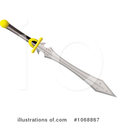 Royalty-Free (RF) Sword Clipart Illustration by michaeltravers - Stock Sample #1068867