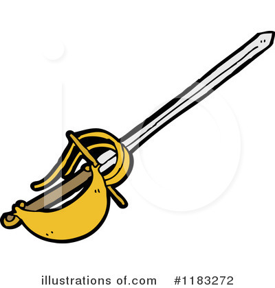 Royalty-Free (RF) Sword Clipart Illustration by lineartestpilot - Stock Sample #1183272