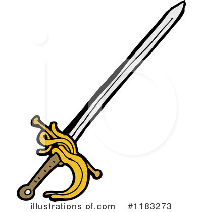 Royalty-Free (RF) Sword Clipart Illustration by lineartestpilot - Stock Sample #1183273