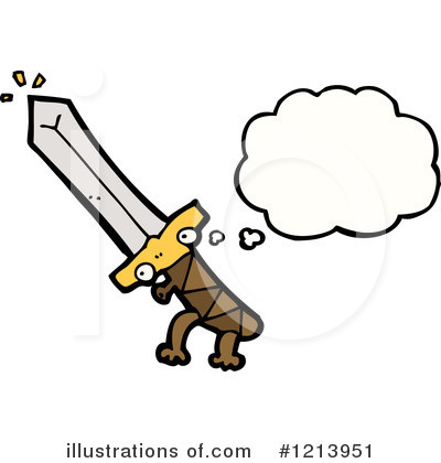 Royalty-Free (RF) Sword Clipart Illustration by lineartestpilot - Stock Sample #1213951