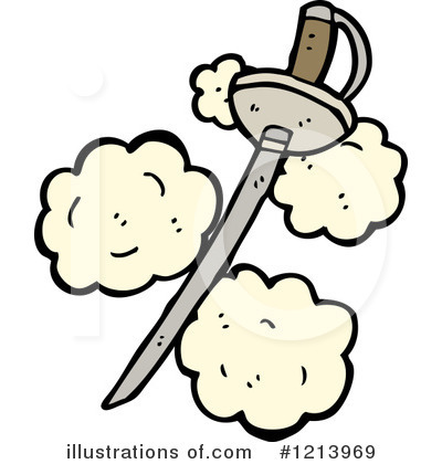 Royalty-Free (RF) Sword Clipart Illustration by lineartestpilot - Stock Sample #1213969