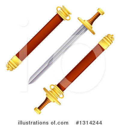 Royalty-Free (RF) Sword Clipart Illustration by AtStockIllustration - Stock Sample #1314244
