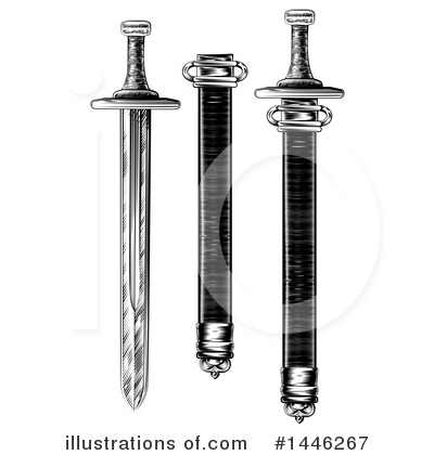 Royalty-Free (RF) Sword Clipart Illustration by AtStockIllustration - Stock Sample #1446267