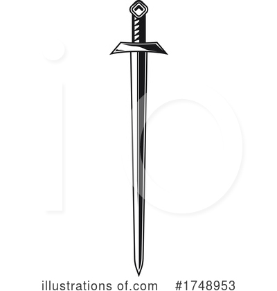 Royalty-Free (RF) Sword Clipart Illustration by Vector Tradition SM - Stock Sample #1748953