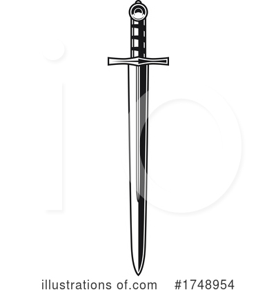 Royalty-Free (RF) Sword Clipart Illustration by Vector Tradition SM - Stock Sample #1748954