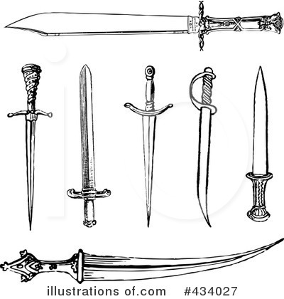 Royalty-Free (RF) Sword Clipart Illustration by BestVector - Stock Sample #434027