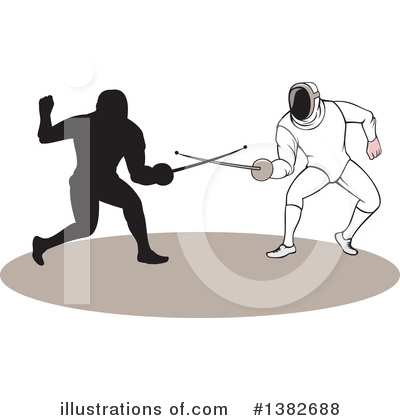 Sword Fighting Clipart #1382688 by patrimonio