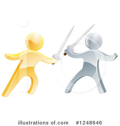 Duel Clipart #1248646 by AtStockIllustration