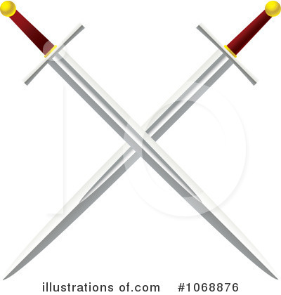 Royalty-Free (RF) Swords Clipart Illustration by michaeltravers - Stock Sample #1068876