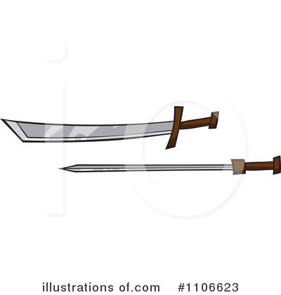 Royalty-Free (RF) Swords Clipart Illustration by Cartoon Solutions - Stock Sample #1106623