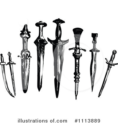 Royalty-Free (RF) Swords Clipart Illustration by Prawny Vintage - Stock Sample #1113889