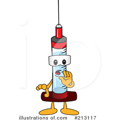 Royalty-Free (RF) Syringe Mascot Clipart Illustration by Mascot Junction - Stock Sample #213117