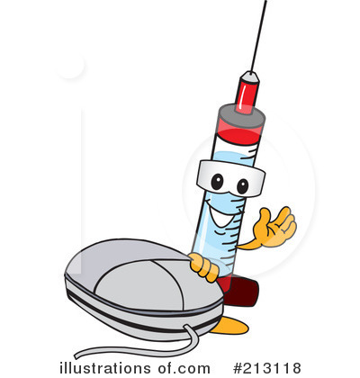 Royalty-Free (RF) Syringe Mascot Clipart Illustration by Mascot Junction - Stock Sample #213118