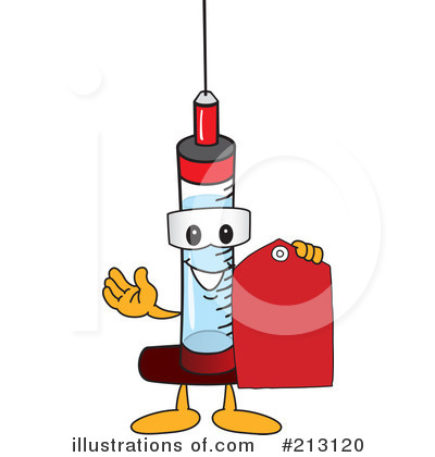 Royalty-Free (RF) Syringe Mascot Clipart Illustration by Mascot Junction - Stock Sample #213120