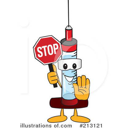 Royalty-Free (RF) Syringe Mascot Clipart Illustration by Mascot Junction - Stock Sample #213121
