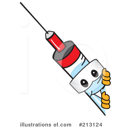 Royalty-Free (RF) Syringe Mascot Clipart Illustration by Toons4Biz - Stock Sample #213124