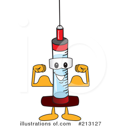 Royalty-Free (RF) Syringe Mascot Clipart Illustration by Mascot Junction - Stock Sample #213127