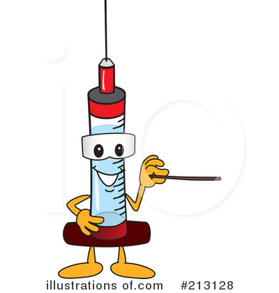 Royalty-Free (RF) Syringe Mascot Clipart Illustration by Mascot Junction - Stock Sample #213128