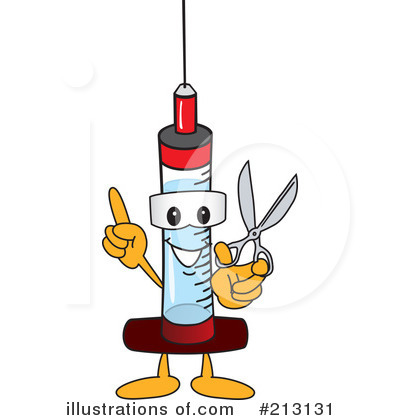 Royalty-Free (RF) Syringe Mascot Clipart Illustration by Mascot Junction - Stock Sample #213131