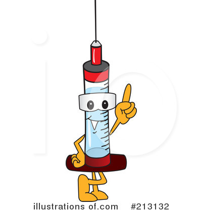 Royalty-Free (RF) Syringe Mascot Clipart Illustration by Mascot Junction - Stock Sample #213132
