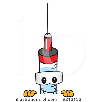 Royalty-Free (RF) Syringe Mascot Clipart Illustration by Mascot Junction - Stock Sample #213133