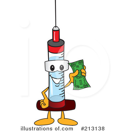 Royalty-Free (RF) Syringe Mascot Clipart Illustration by Mascot Junction - Stock Sample #213138