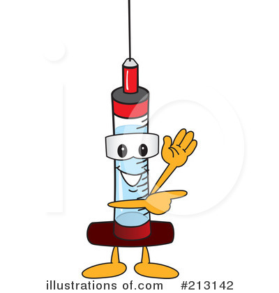 Royalty-Free (RF) Syringe Mascot Clipart Illustration by Mascot Junction - Stock Sample #213142