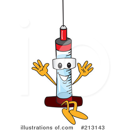Royalty-Free (RF) Syringe Mascot Clipart Illustration by Mascot Junction - Stock Sample #213143