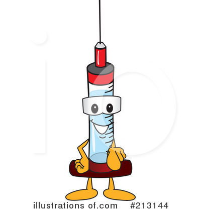 Royalty-Free (RF) Syringe Mascot Clipart Illustration by Toons4Biz - Stock Sample #213144