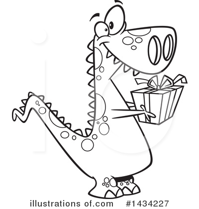 Royalty-Free (RF) T Rex Clipart Illustration by toonaday - Stock Sample #1434227