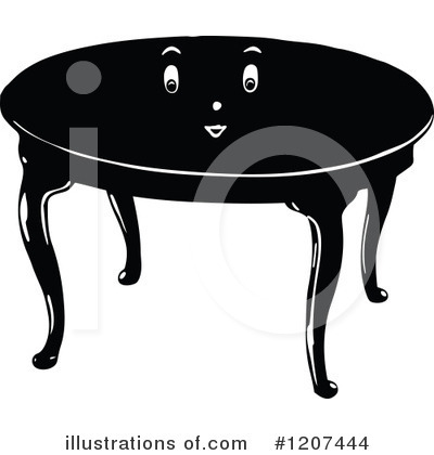 Royalty-Free (RF) Table Clipart Illustration by Prawny Vintage - Stock Sample #1207444