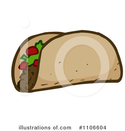 Royalty-Free (RF) Taco Clipart Illustration by Cartoon Solutions - Stock Sample #1106604