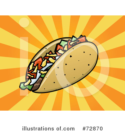 Royalty-Free (RF) Taco Clipart Illustration by r formidable - Stock Sample #72870