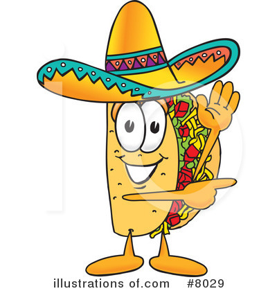 Royalty-Free (RF) Taco Clipart Illustration by Mascot Junction - Stock Sample #8029