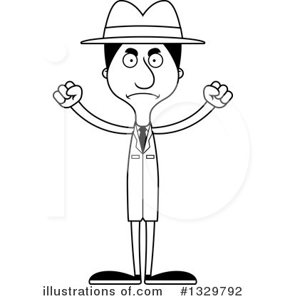 Royalty-Free (RF) Tall Hispanic Man Clipart Illustration by Cory Thoman - Stock Sample #1329792
