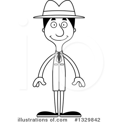 Royalty-Free (RF) Tall Hispanic Man Clipart Illustration by Cory Thoman - Stock Sample #1329842