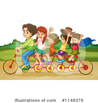 Tandem Bike Clipart #1140370 by Graphics RF