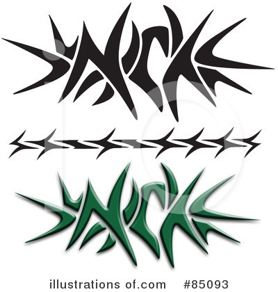 Royalty-Free (RF) Tattoo Clipart Illustration by Arena Creative - Stock Sample #85093
