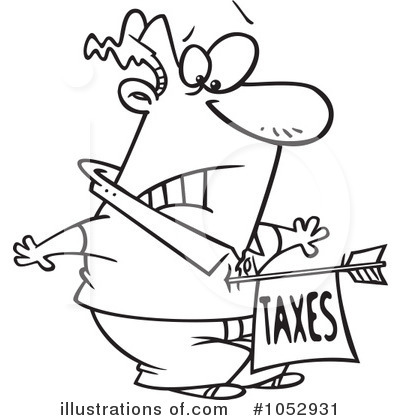 Royalty-Free (RF) Taxes Clipart Illustration by toonaday - Stock Sample #1052931