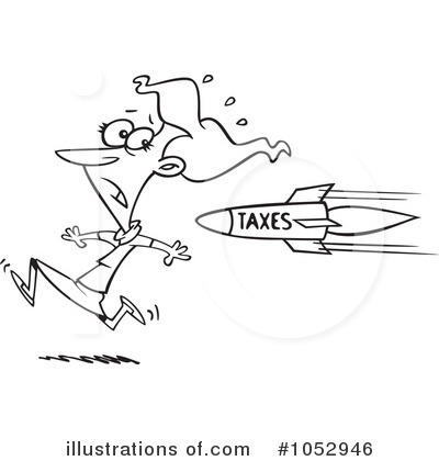Royalty-Free (RF) Taxes Clipart Illustration by toonaday - Stock Sample #1052946