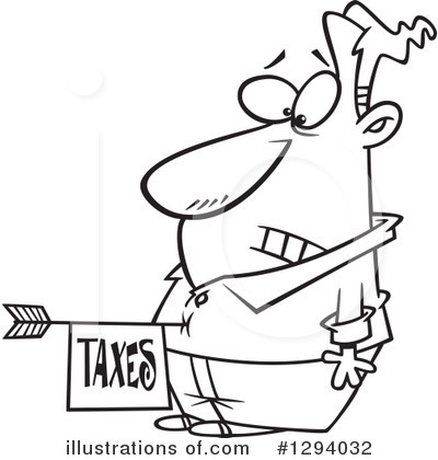 Royalty-Free (RF) Taxes Clipart Illustration by toonaday - Stock Sample #1294032