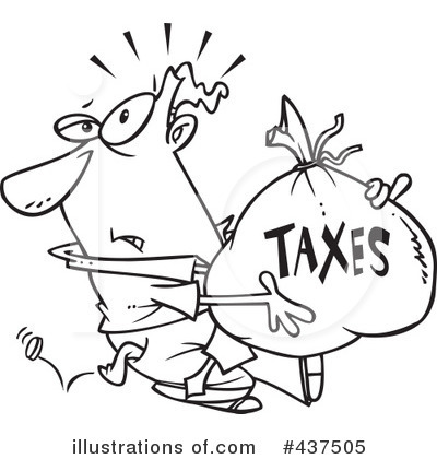 Royalty-Free (RF) Taxes Clipart Illustration by toonaday - Stock Sample #437505