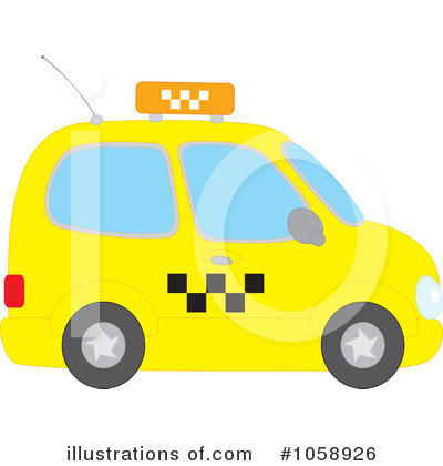 Royalty-Free (RF) Taxi Clipart Illustration by Alex Bannykh - Stock Sample #1058926