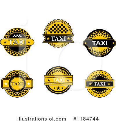 Royalty-Free (RF) Taxi Clipart Illustration by Vector Tradition SM - Stock Sample #1184744